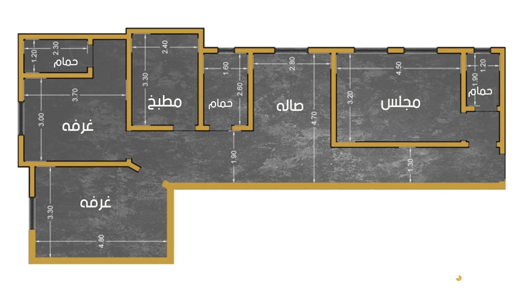 #شقة للبيع مساحة 124م² في بيت بوس