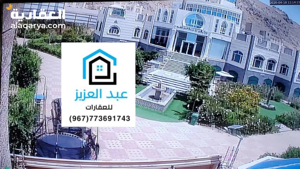 فلة وقصر ملكي مدرعة للبيع، على أربعة شوارع، في أرقئ إحياء العاصمة صنعاء ب أرتل