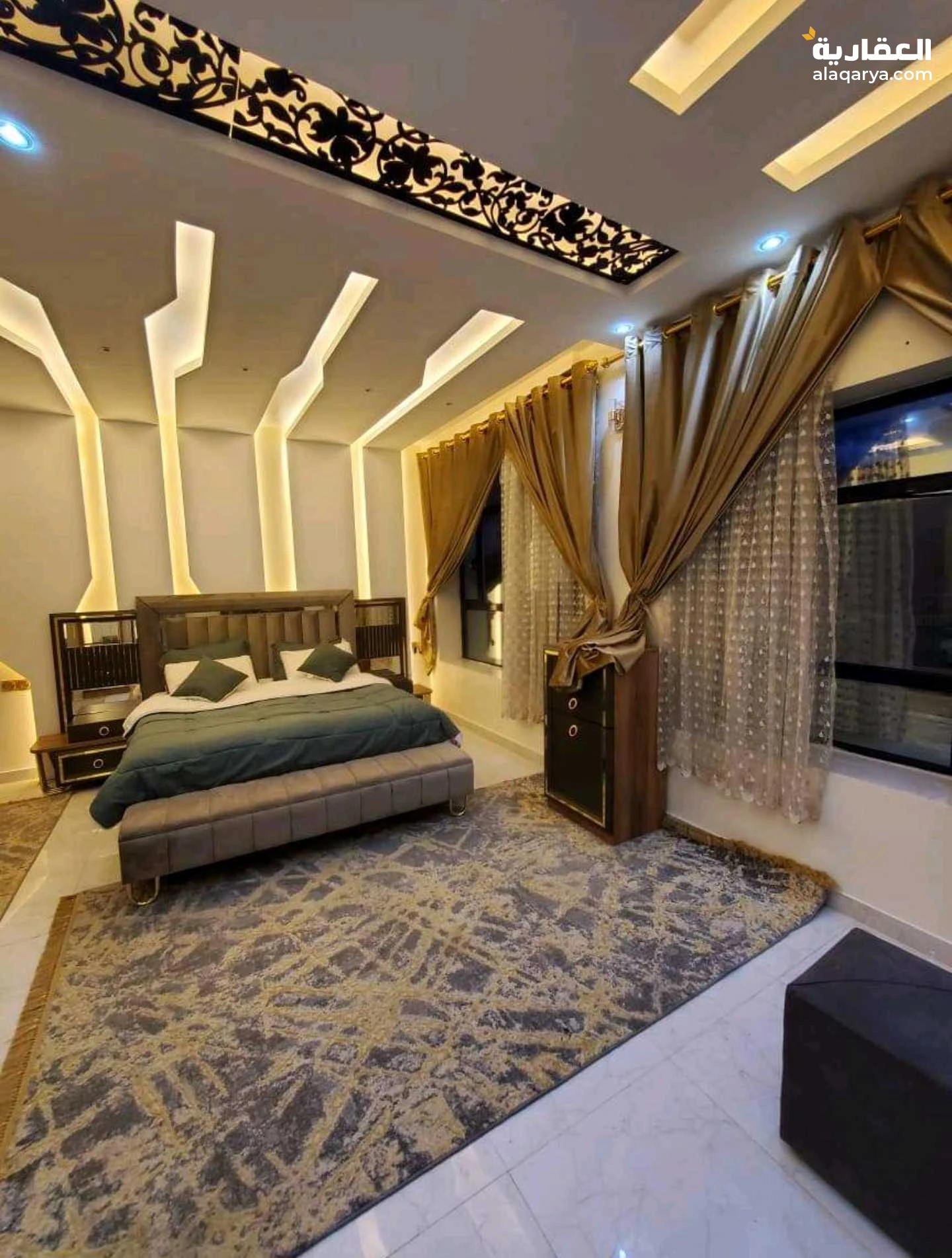 شقق VIP مفروشة للإيجار في الأصبحي – صنعاء | 5 غرف فاخرة | موقع مميز على شارعين