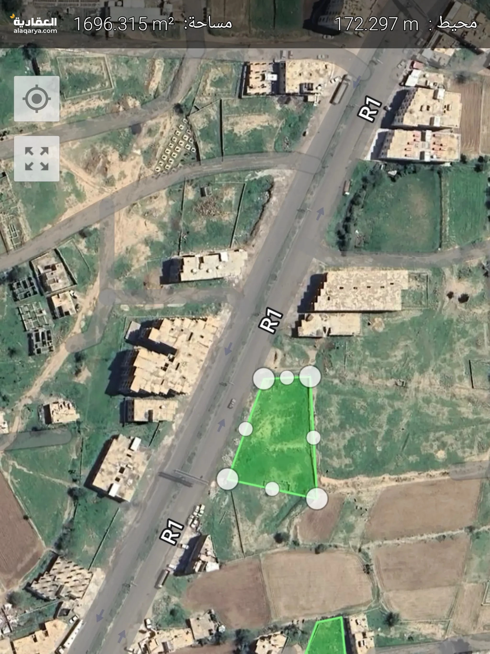 #ارض علي الدائري على الزفلت مدينة القاعدة