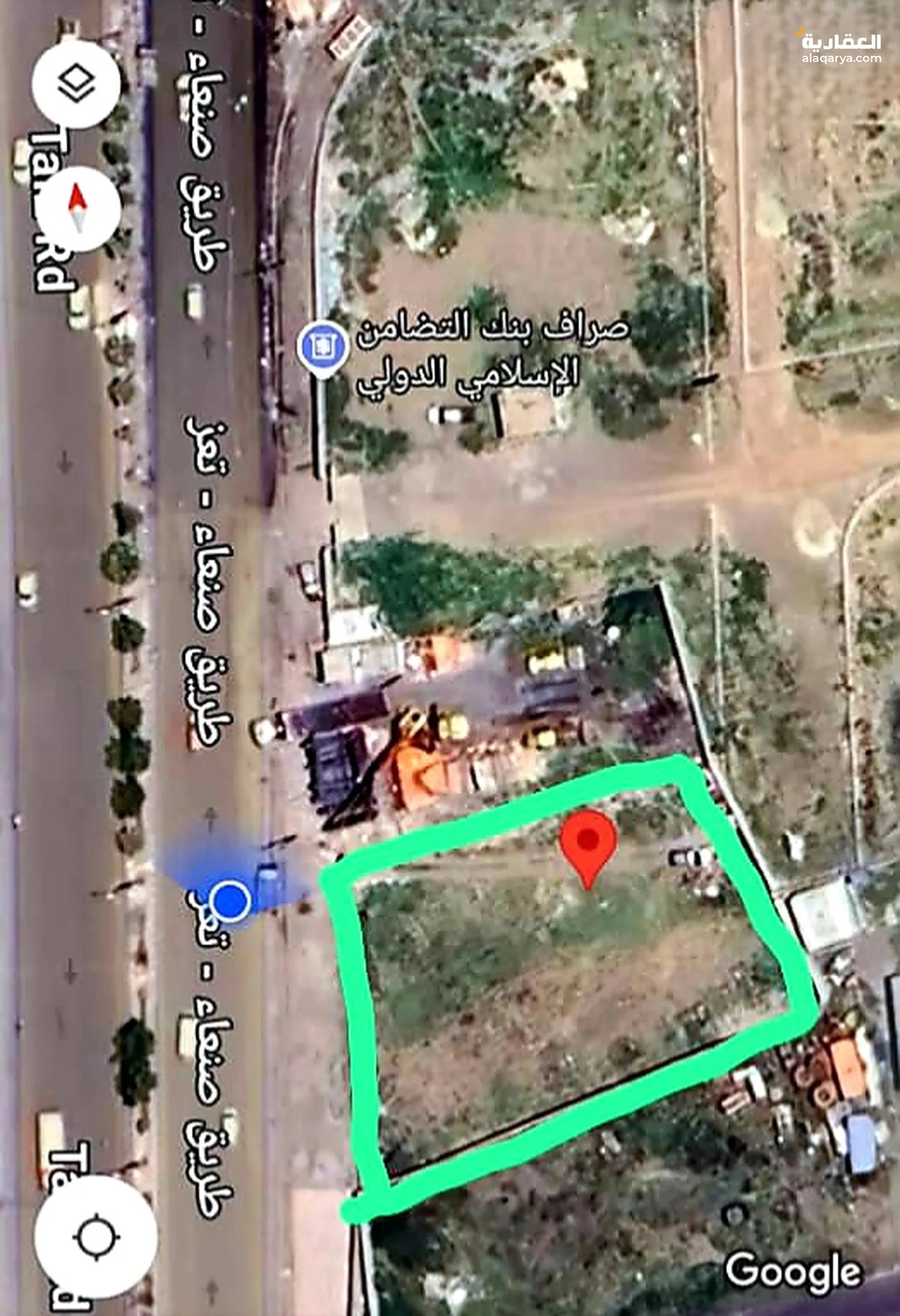 #ارضية 33 لبنة للبيع على شارع تعز