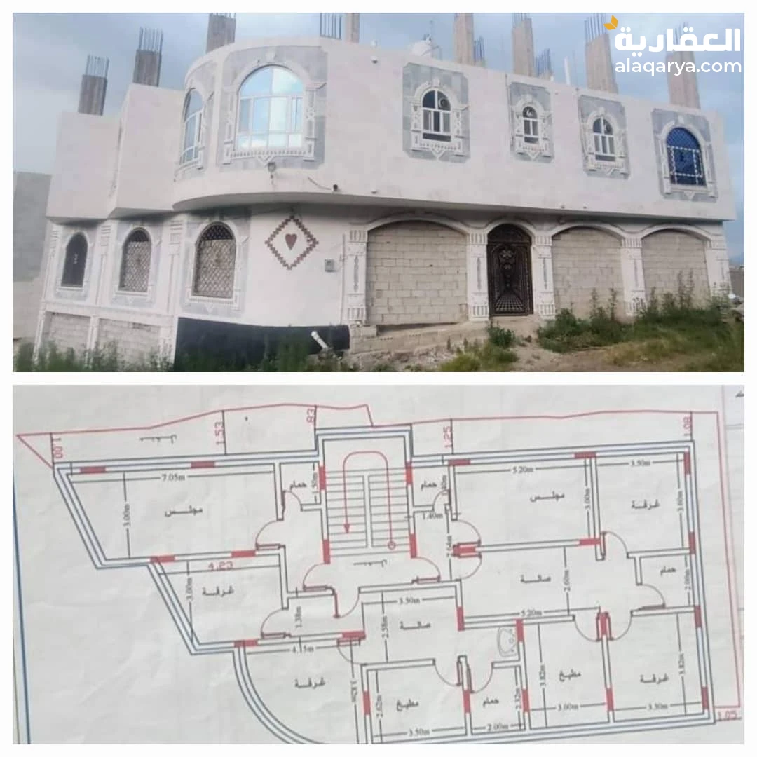 عماره دورين وبدروم للبيع في مدينة إب