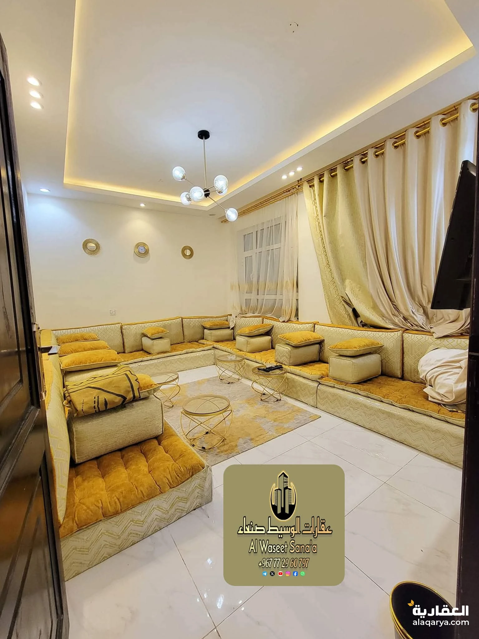 شقة مفروشة فاخرة 3غرف للايجار صنعاء حده - للتواصل772960797