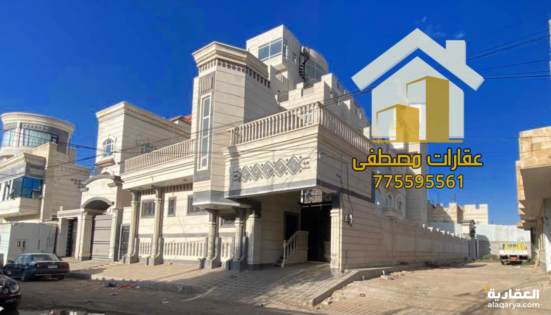 قصر ملكي رخام للبيع في أرقى أحياء الاصبحي صنعاء