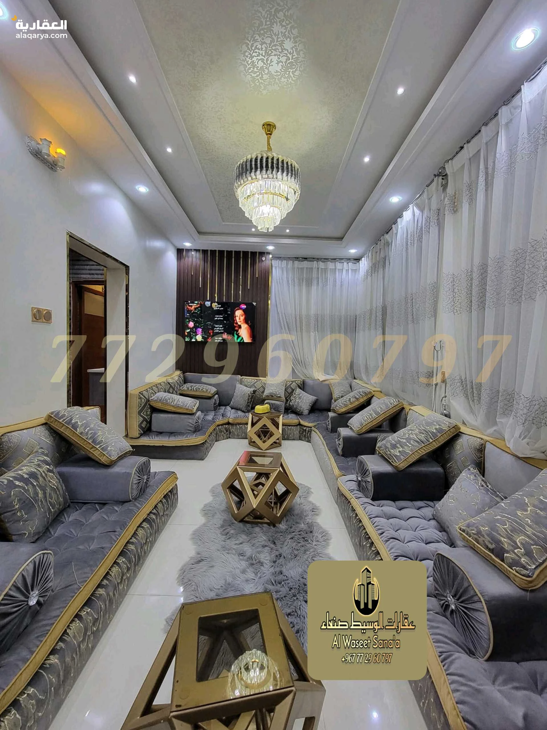 شقق مفروشه VIP فاخرة 5 غرف اثاث مغربي جديد اول ساكن للايجار صنعاء الاصبحي