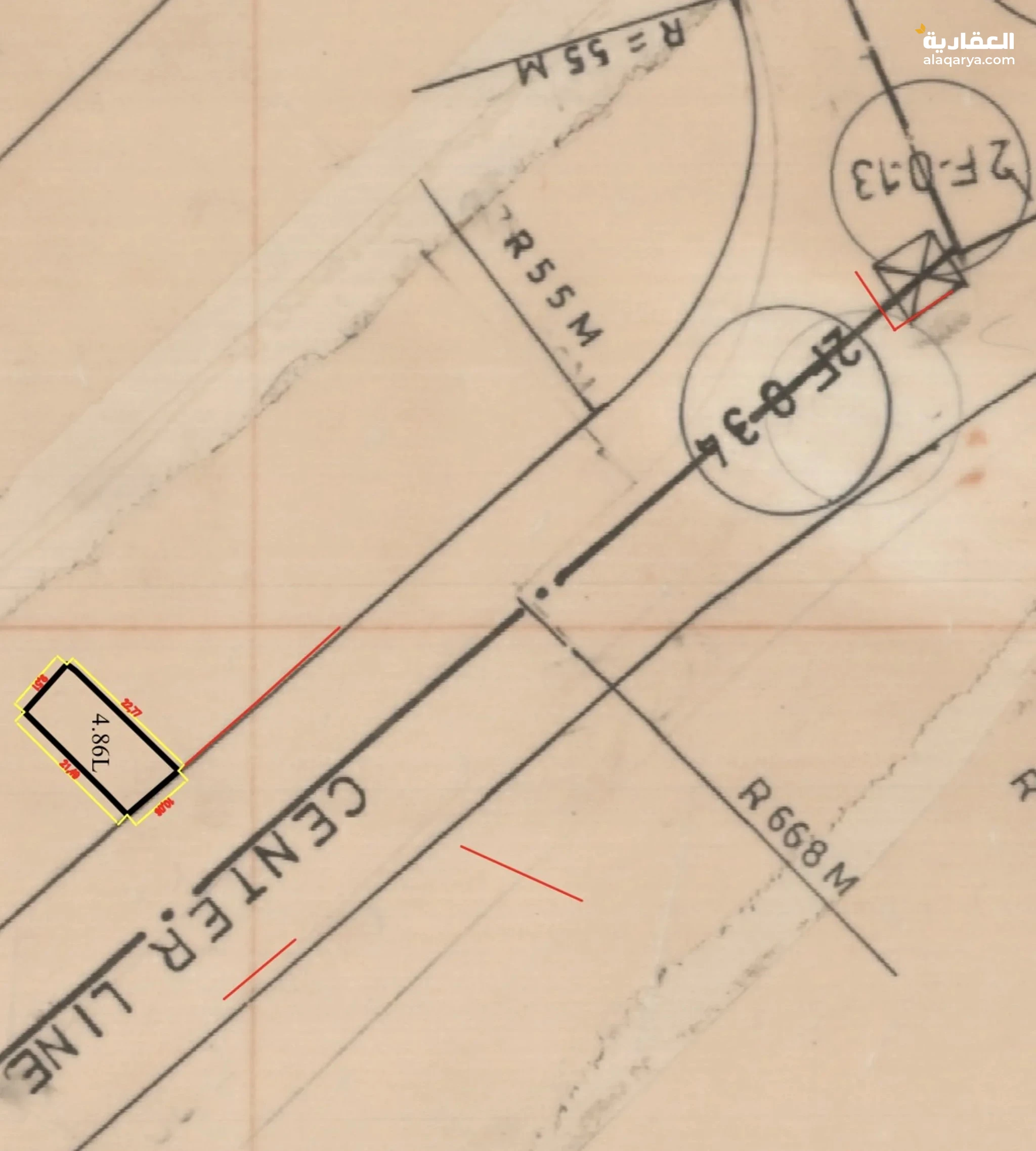 #للبيع ارض 4.86 لبن على شارع 30