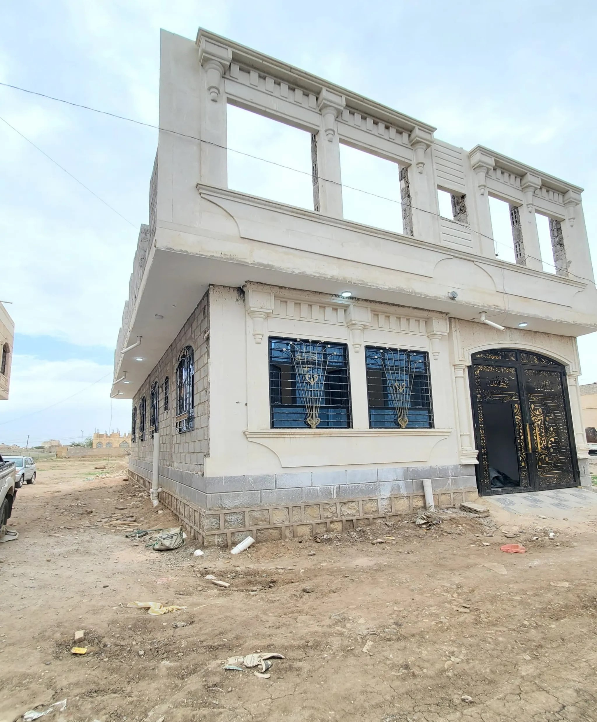 #عررررررطه منزل ركنيه حجر مسلح هردي قواعد وعمدان تشطيبات وتعتيقات وديكورات سوبر لوكس السعر //