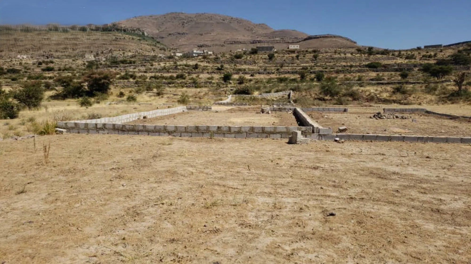 #ارض مسطحه عباره عن قطعتين الاوله 4 لبن والثانيه مقابلها 3 لبن