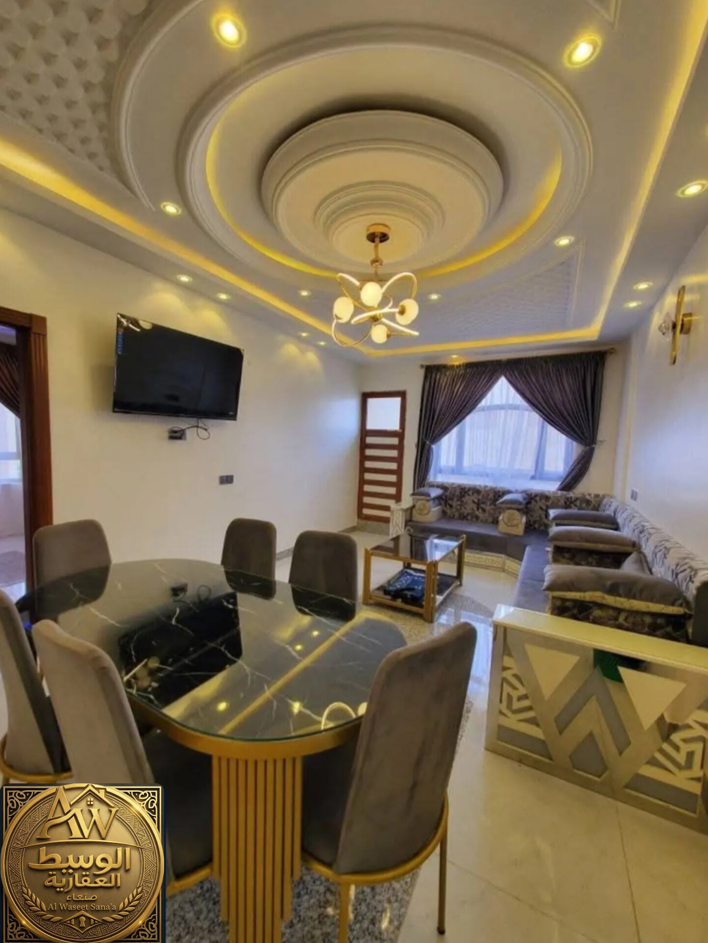 شقة VIP مفروشة بالكامل للإيجار في بيت بوس – صنعاء