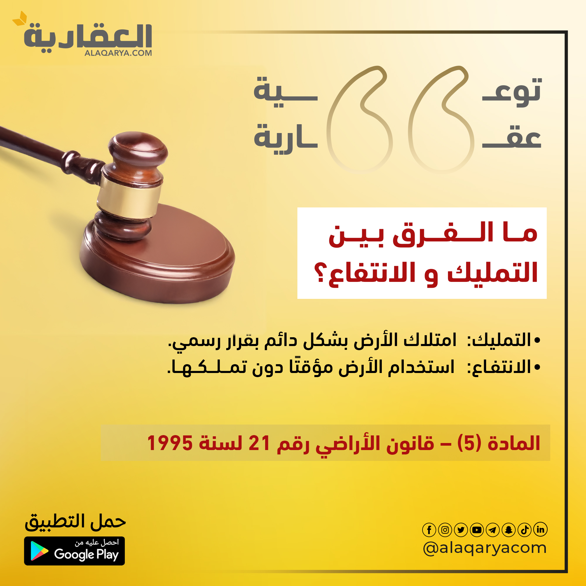 ما الفرق بين "التمليك" و"الانتفاع"؟